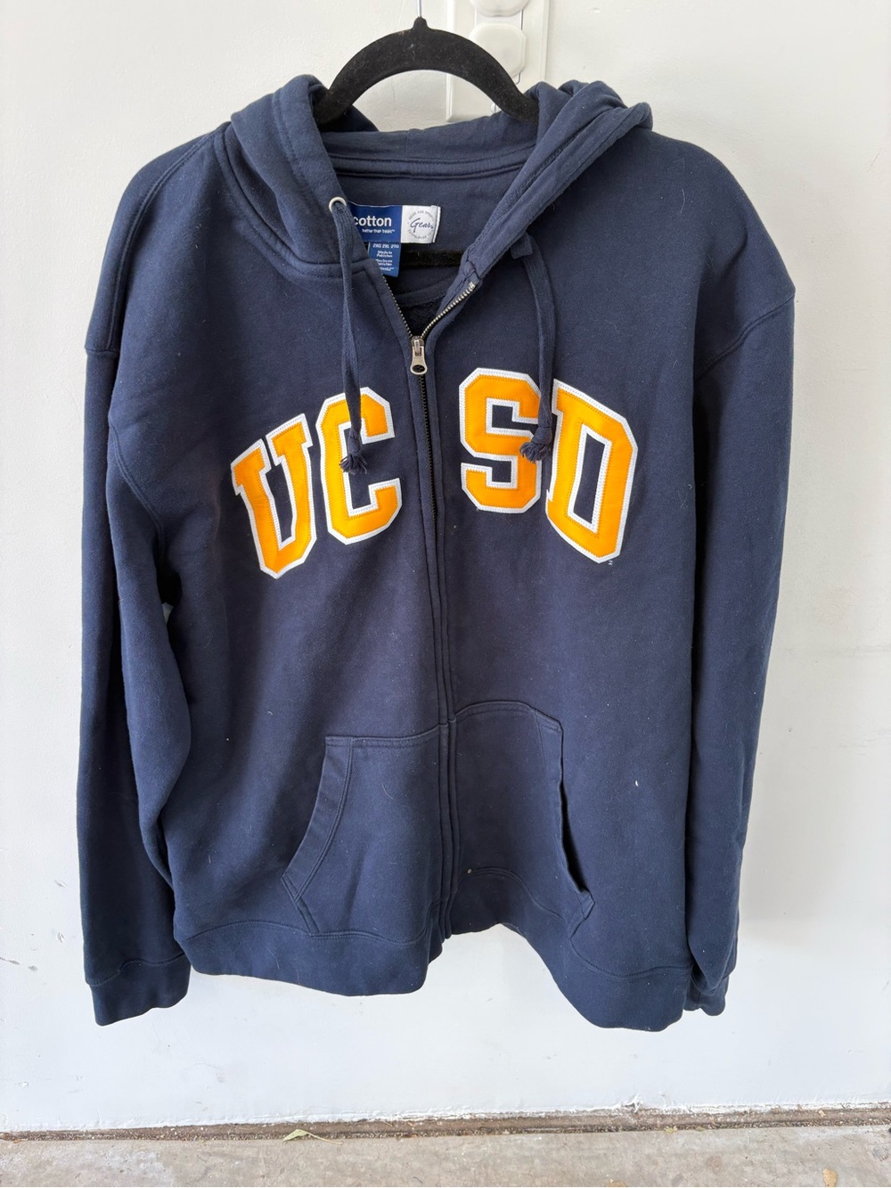 UCSD Navy Zip-Up Hoodie Jacket 2XL